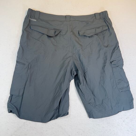 Columbia Omni Shade Cargo Shorts Men 40W Grey Pockets Quick Dry Swim to Golf - Picture 5 of 16